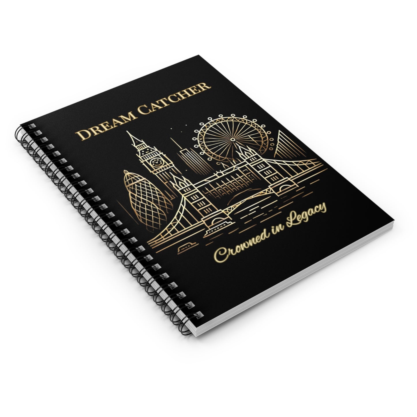 Elegant London Skyline | Spiral Notebook Ruled Line | Joyous Life