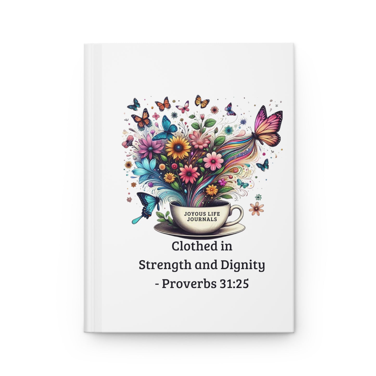 Spring of Virtue – Proverbs 31:25 Journal | White Hardcover | Rooted in Grace Collection