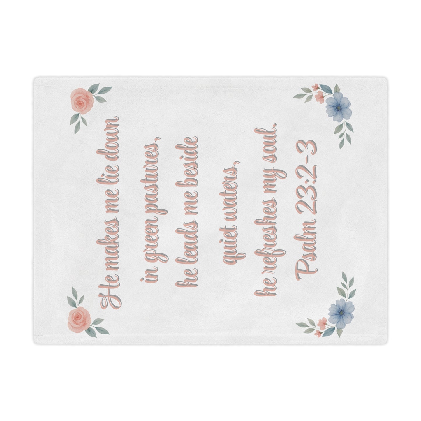 Psalm 23 Minky Blanket | “He Restores My Soul” Plush Throw