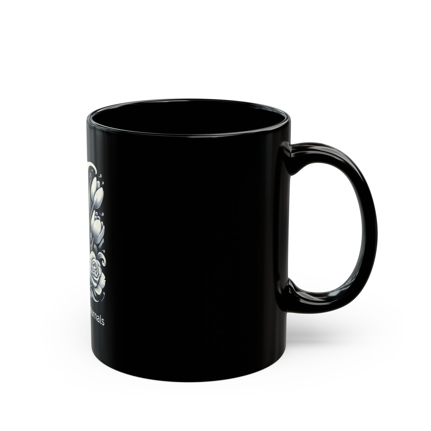 Java Joy – Classic 'J' Black Coffee Mug, 11oz | Joyous Life Journals
