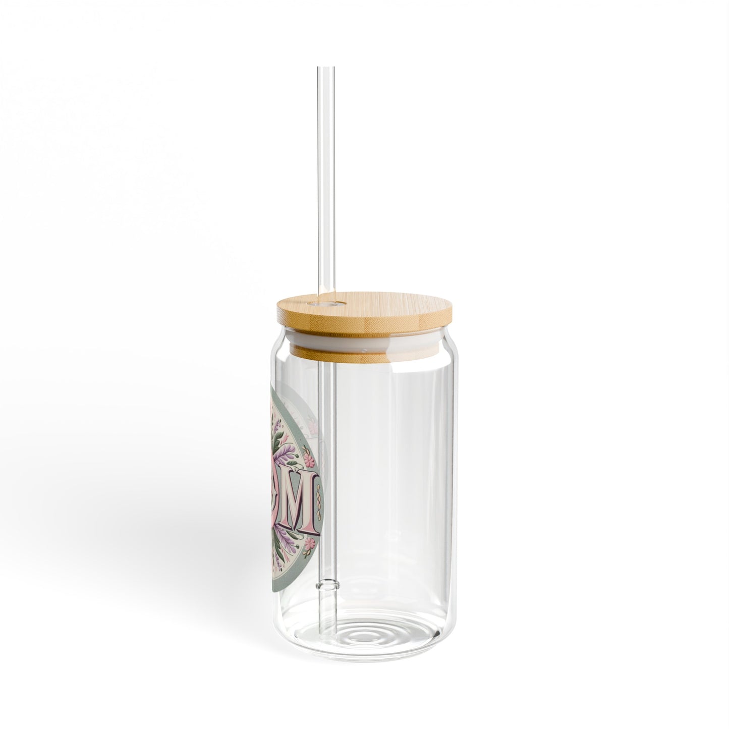 Mom’s Refreshing Retreat – 16oz Iced Sipper Glass | Faith-Inspired Hydration for Her | Rooted in Grace Collection