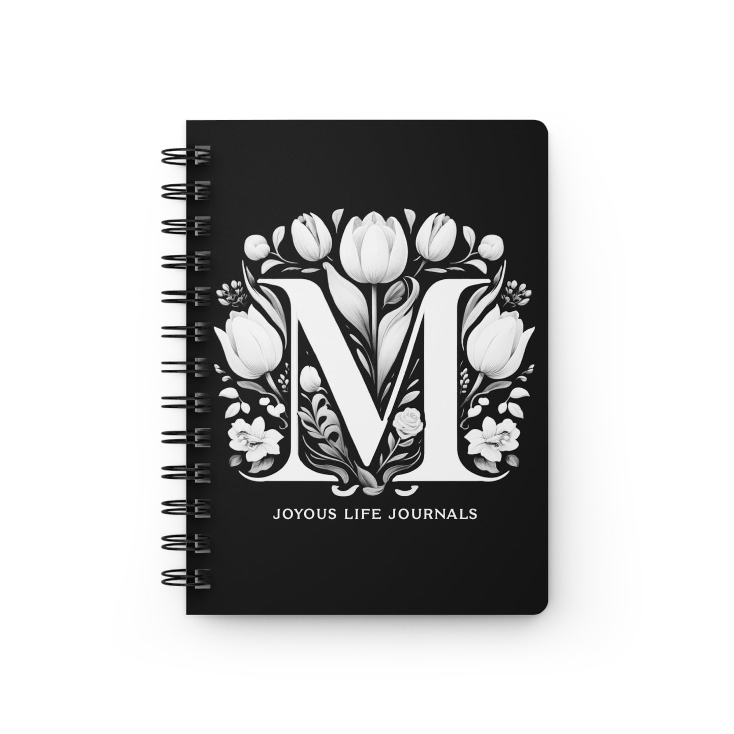 Majestic Manuscript – 'M' Monogram Spiral Journal | Joyous Life Journals