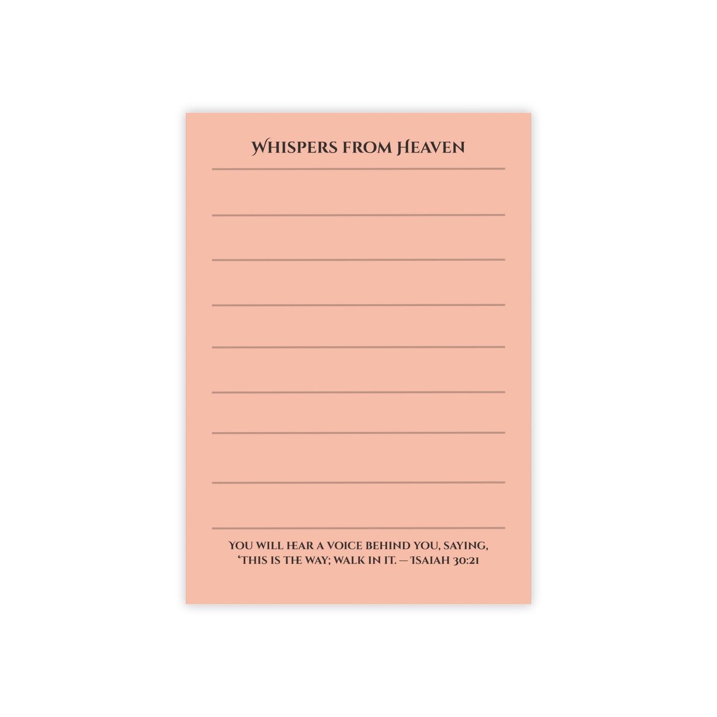 Whispers from Heaven – Large Lined Bible Verse Sticky Notes in Blush Pink for Prayer Lists, Gratitude Journaling, and Daily Faith Notes