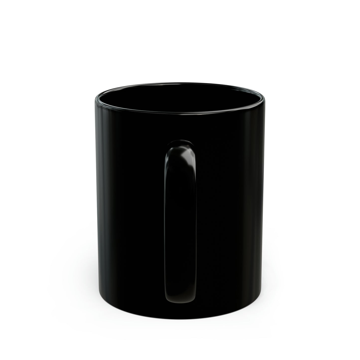 Dynamic Delight – Monogram D 11oz Black Coffee Mug | Joyous Life Journals