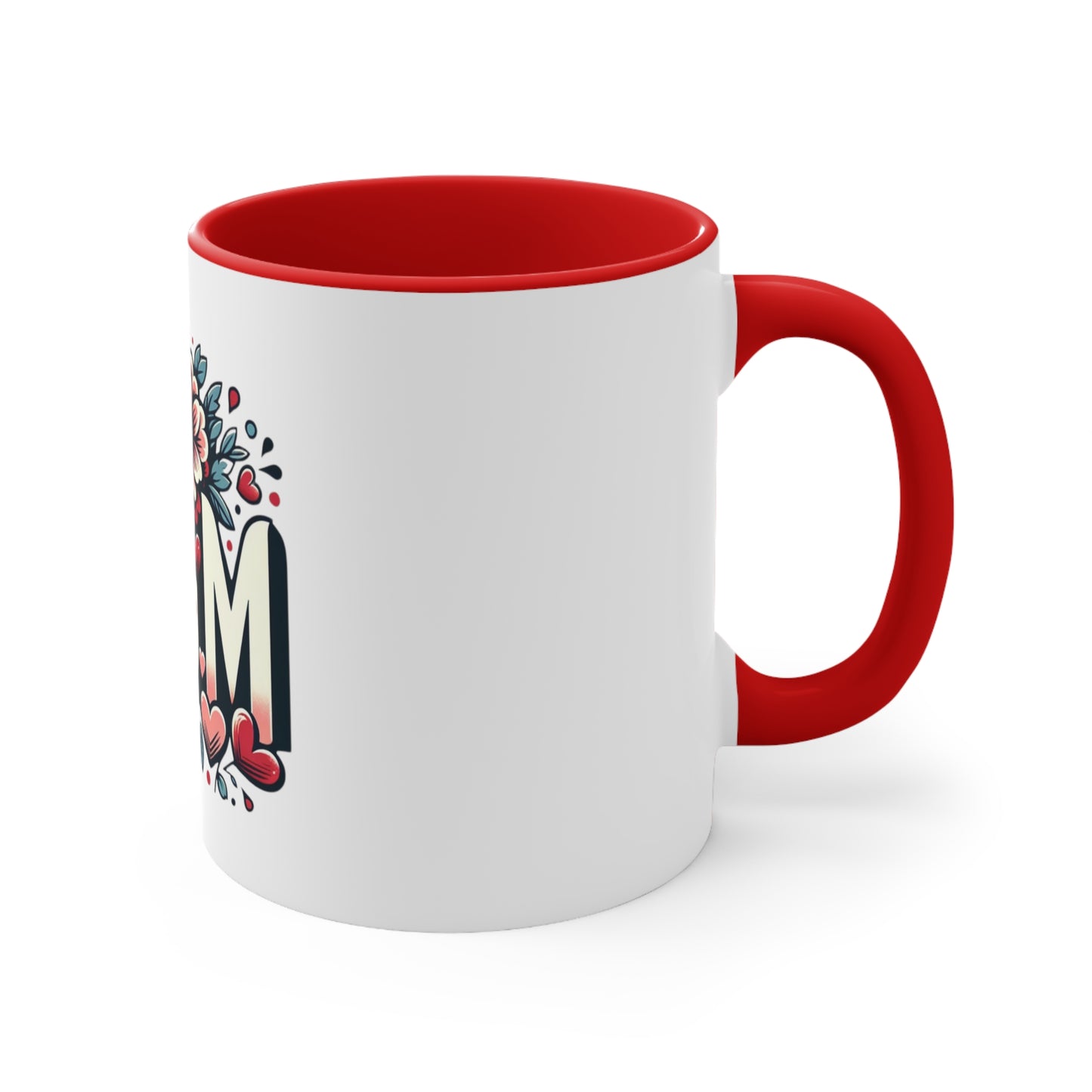 Love Blossoms – Red Accent 11oz Coffee Mug | A Tribute to Moms | Rooted in Grace Collection