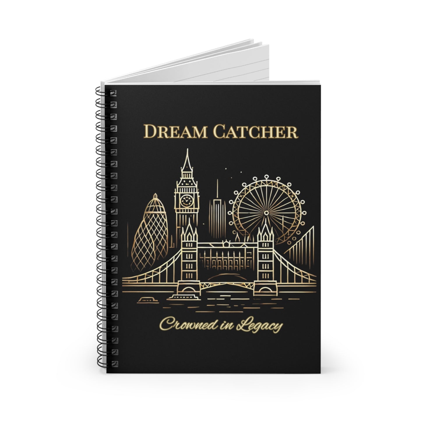 Elegant London Skyline | Spiral Notebook Ruled Line | Joyous Life