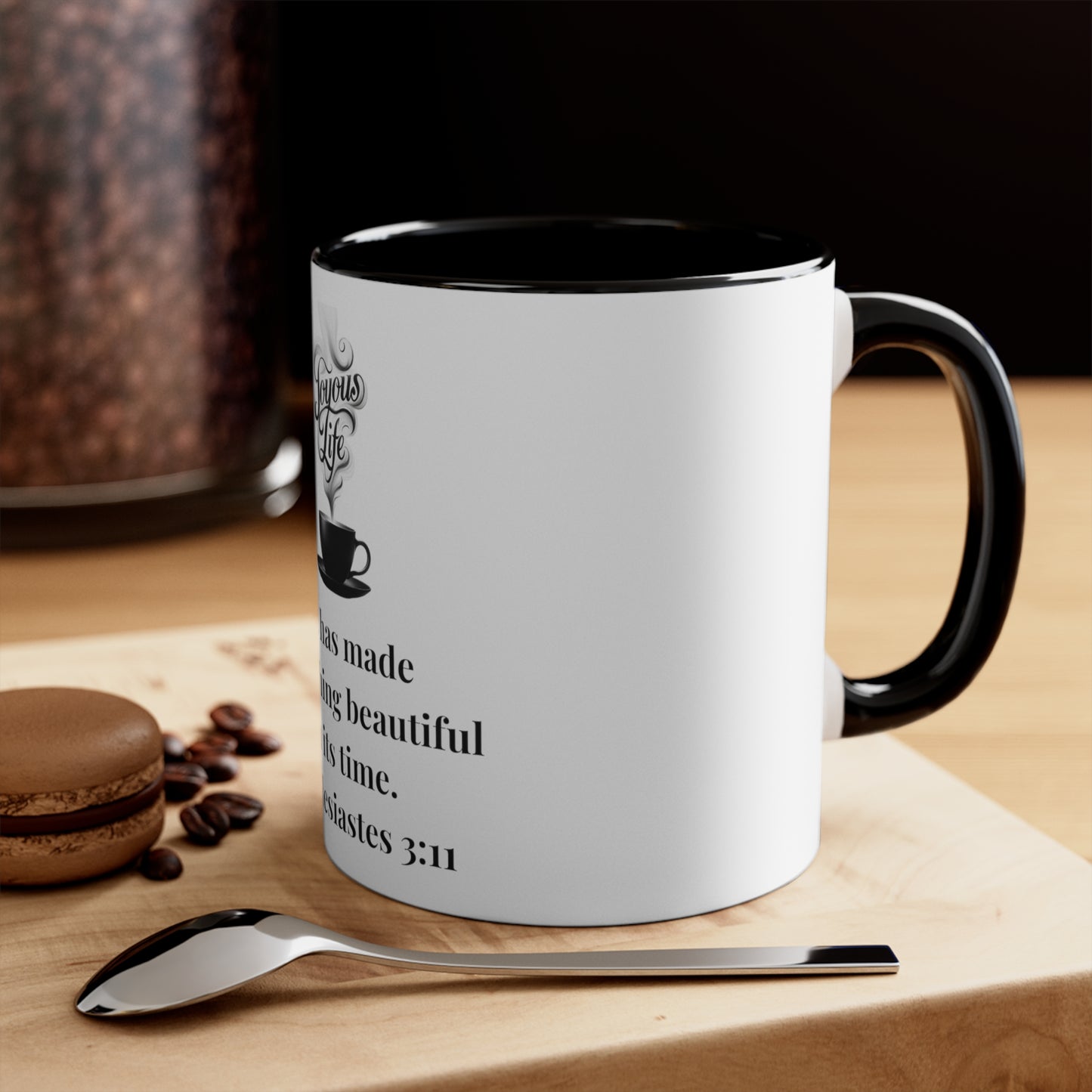 Divine Timing – Ecclesiastes 3:11 Accent Coffee Mug | Joyous Life Journals