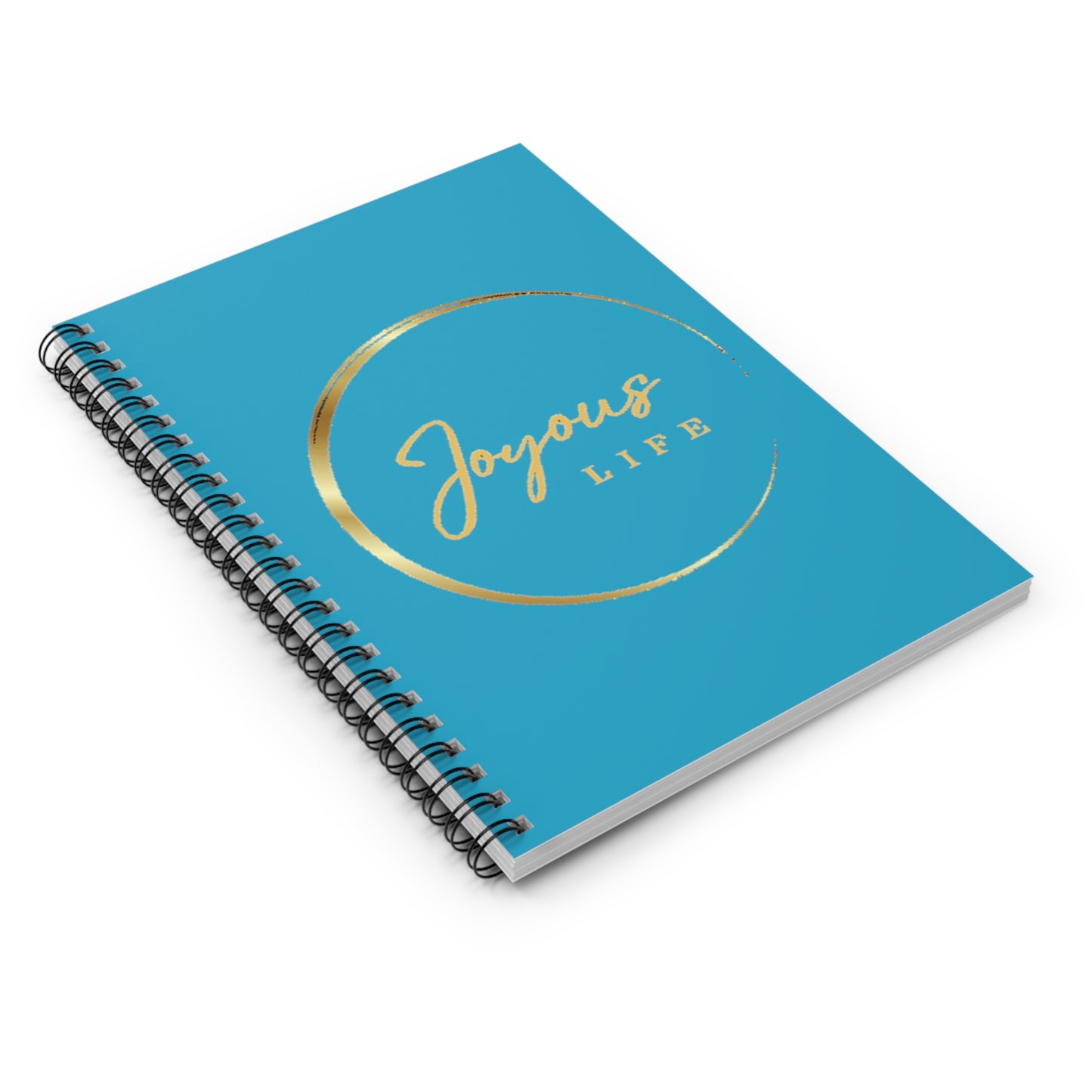Tranquil Turquoise – Joyous Life Spiral Notebook, Ruled Line