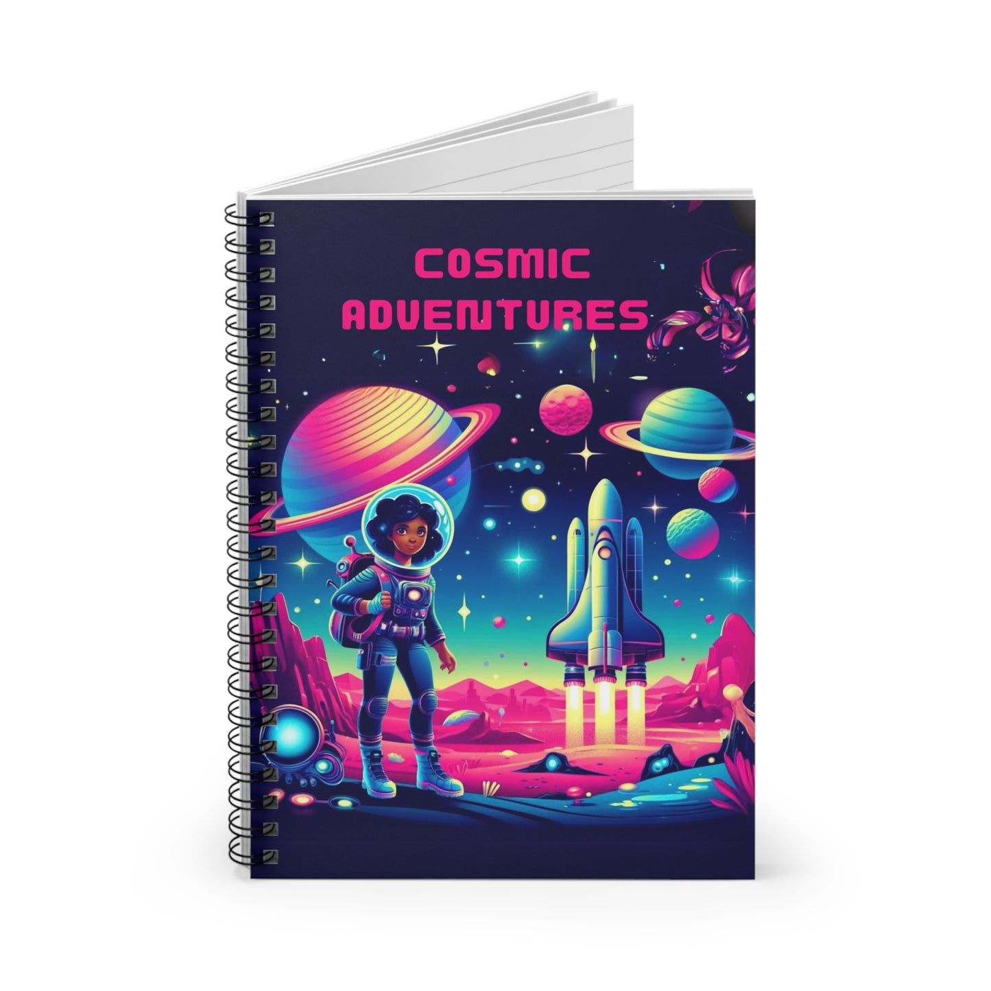 Cosmic Adventures – Spiral Notebook for Girls | Rejoicing Children Corner | Joyous Life Journals