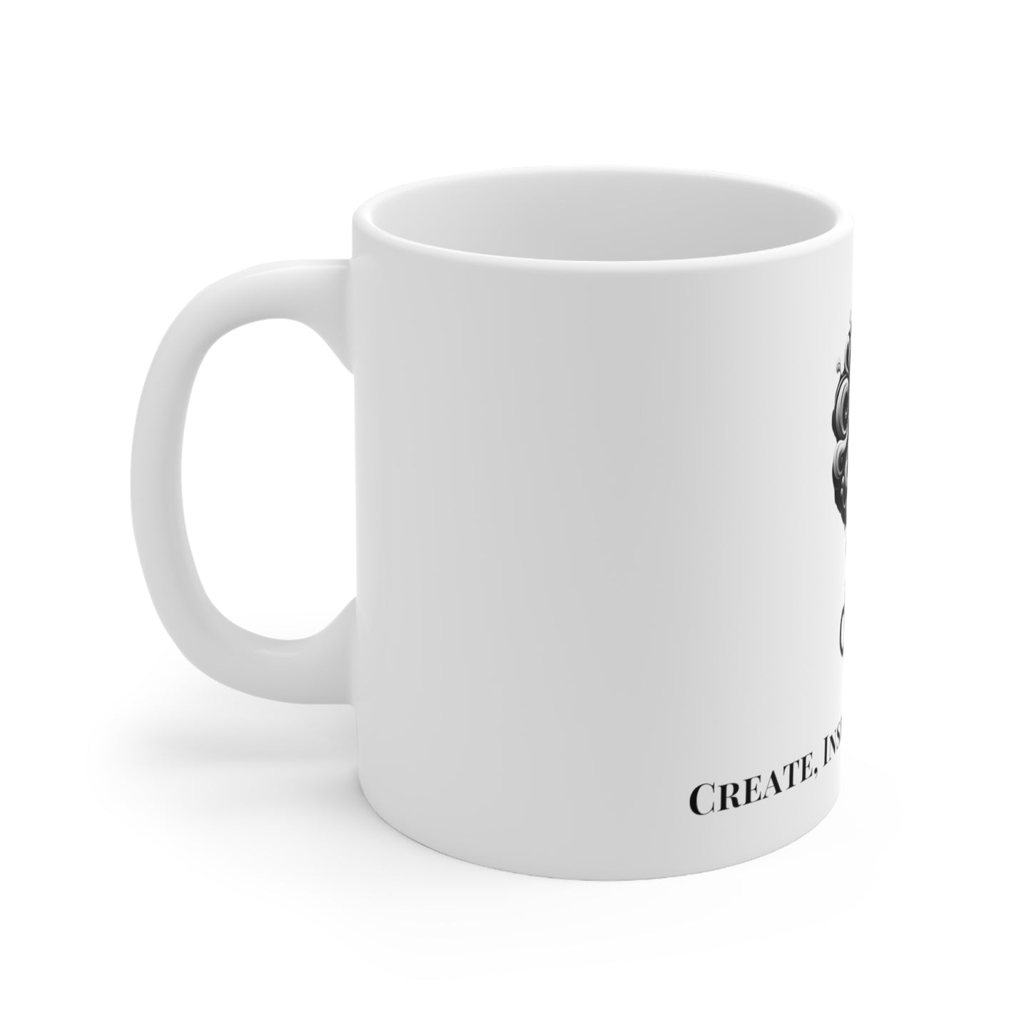 Create, Inspire, Transform - Empowering Ceramic Mug 11oz, Joyous Life Journals