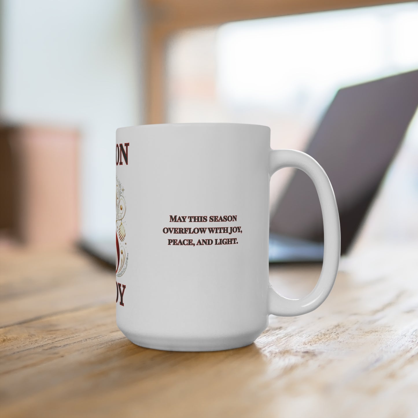 Joyful Season Mug | 15oz Holiday Drinkware | Joyous Life Journals