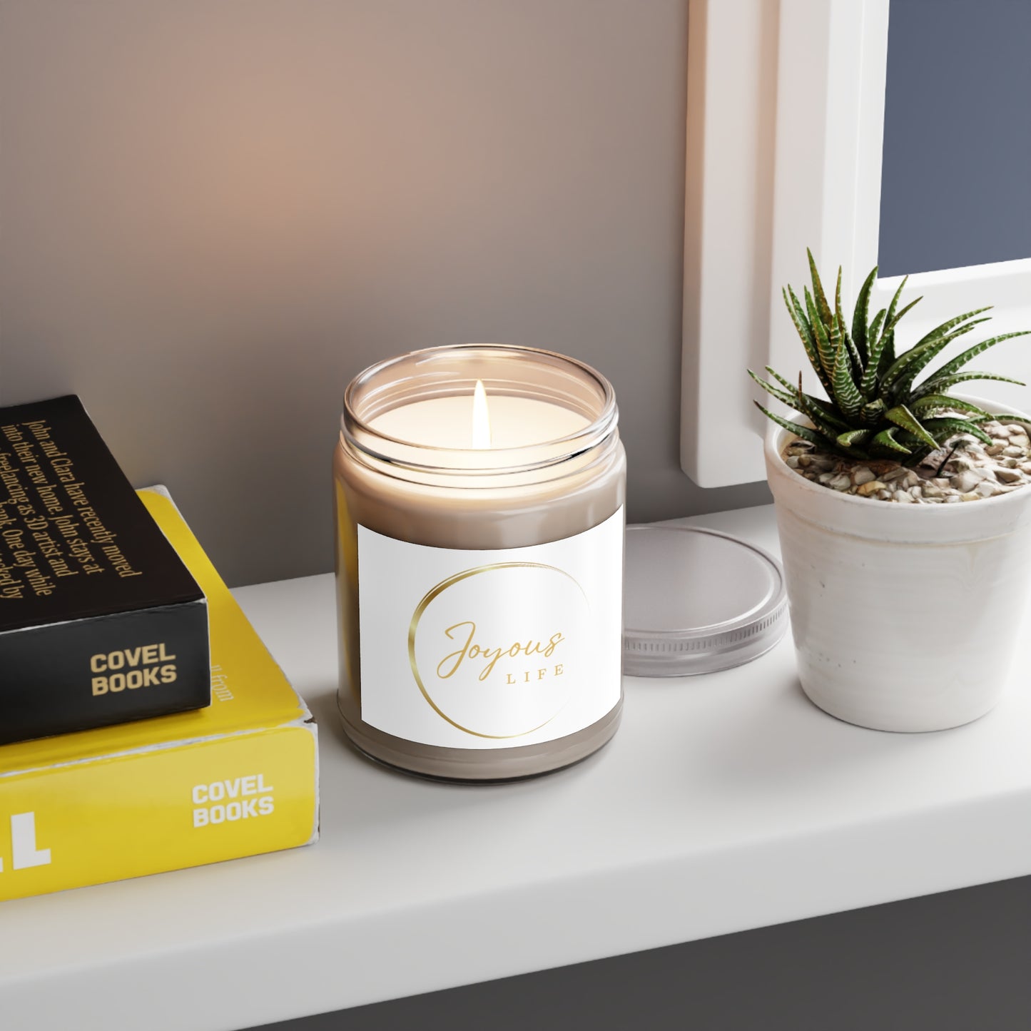Joyous Life Scented Candle – 9oz White Jar, 8 Soothing Scents