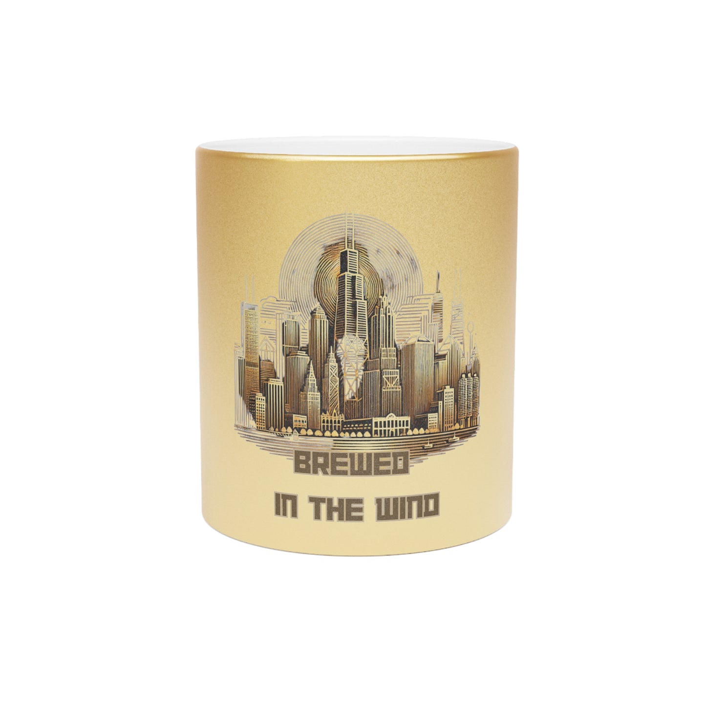 Chicago Brewed in the Wind | Metallic Mug (Gold/Silver) | Joyous Life
