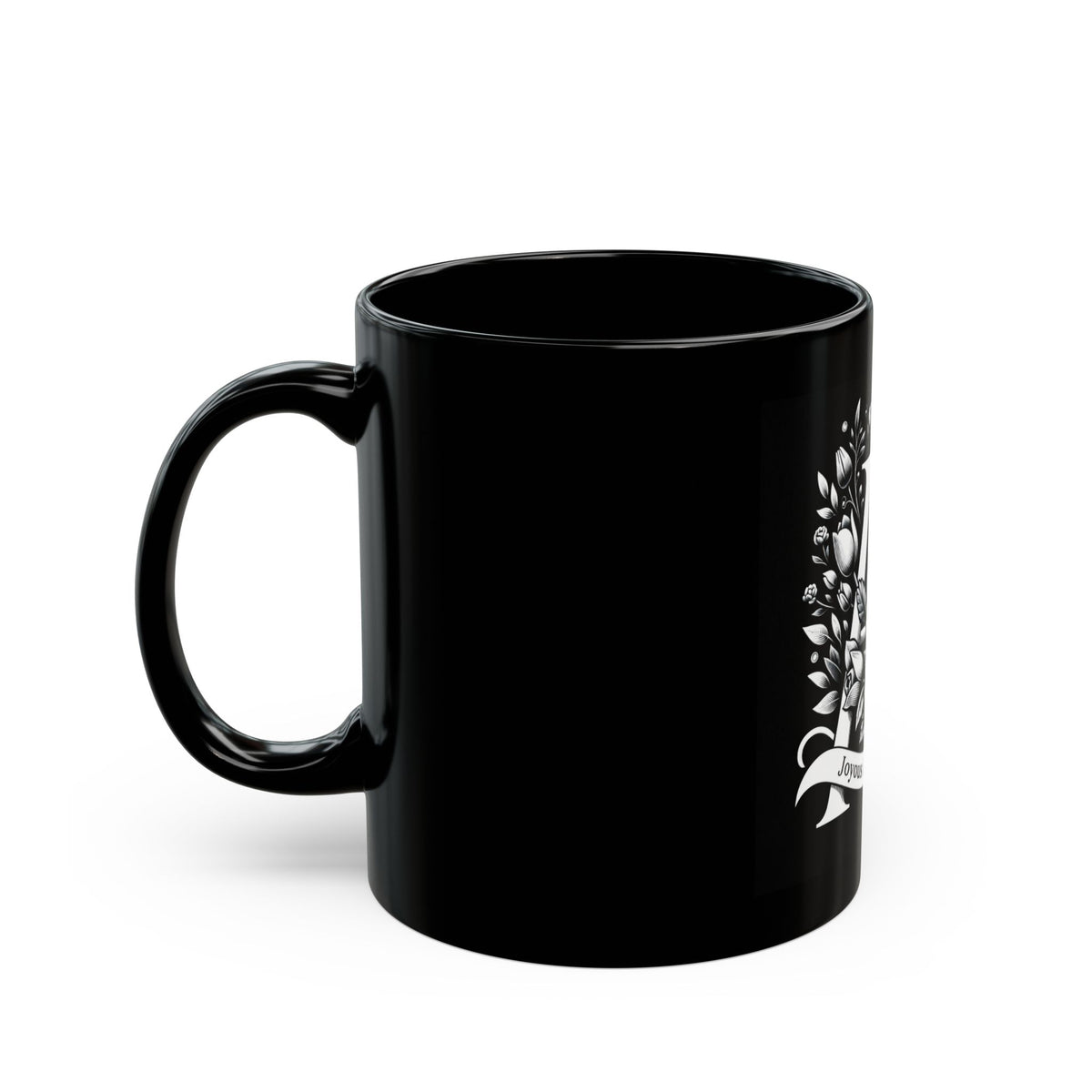 Alpha Arouse | A Monogram Black Mug