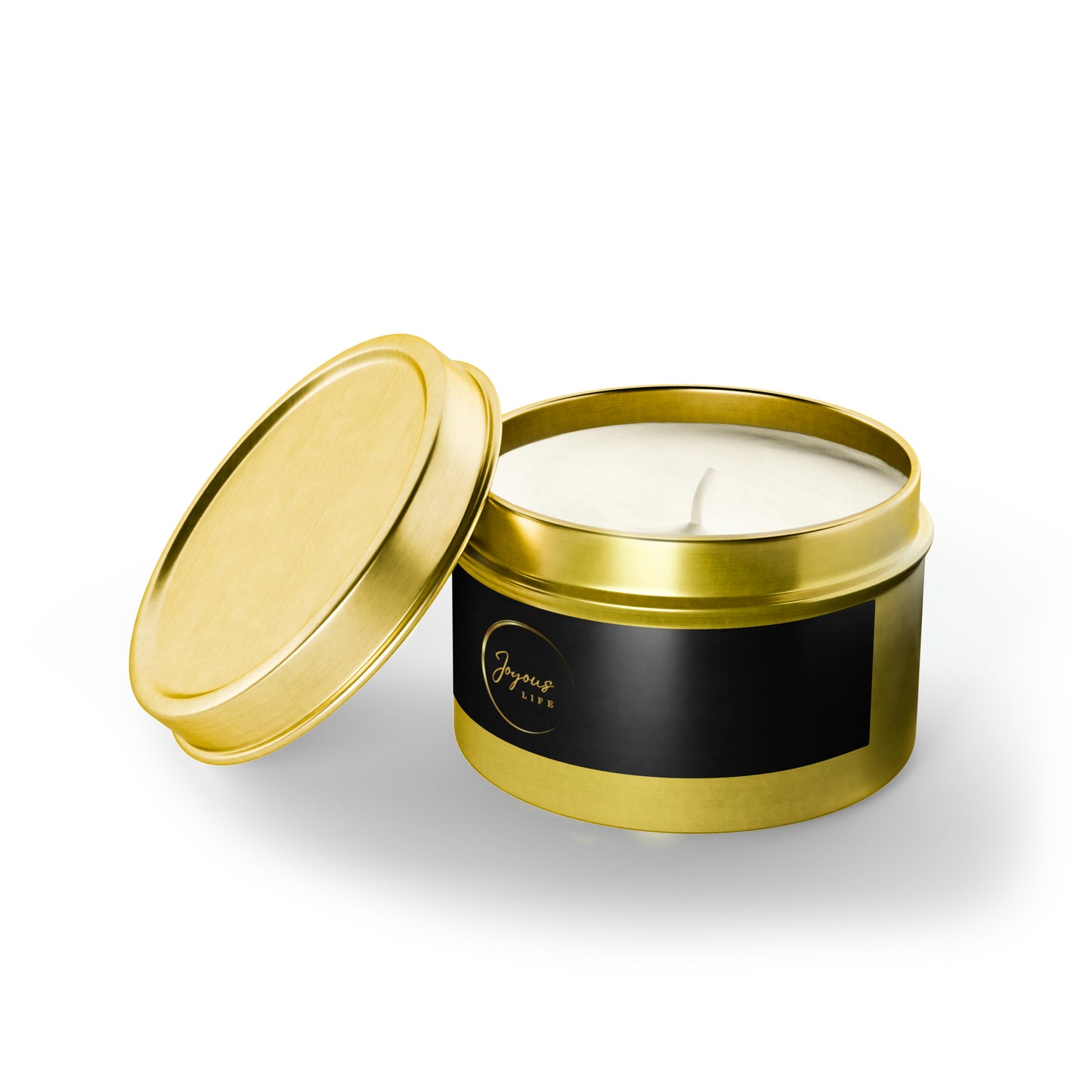 Golden Bliss – 4oz Aromatherapy Tin Candle by Joyous Life Journals