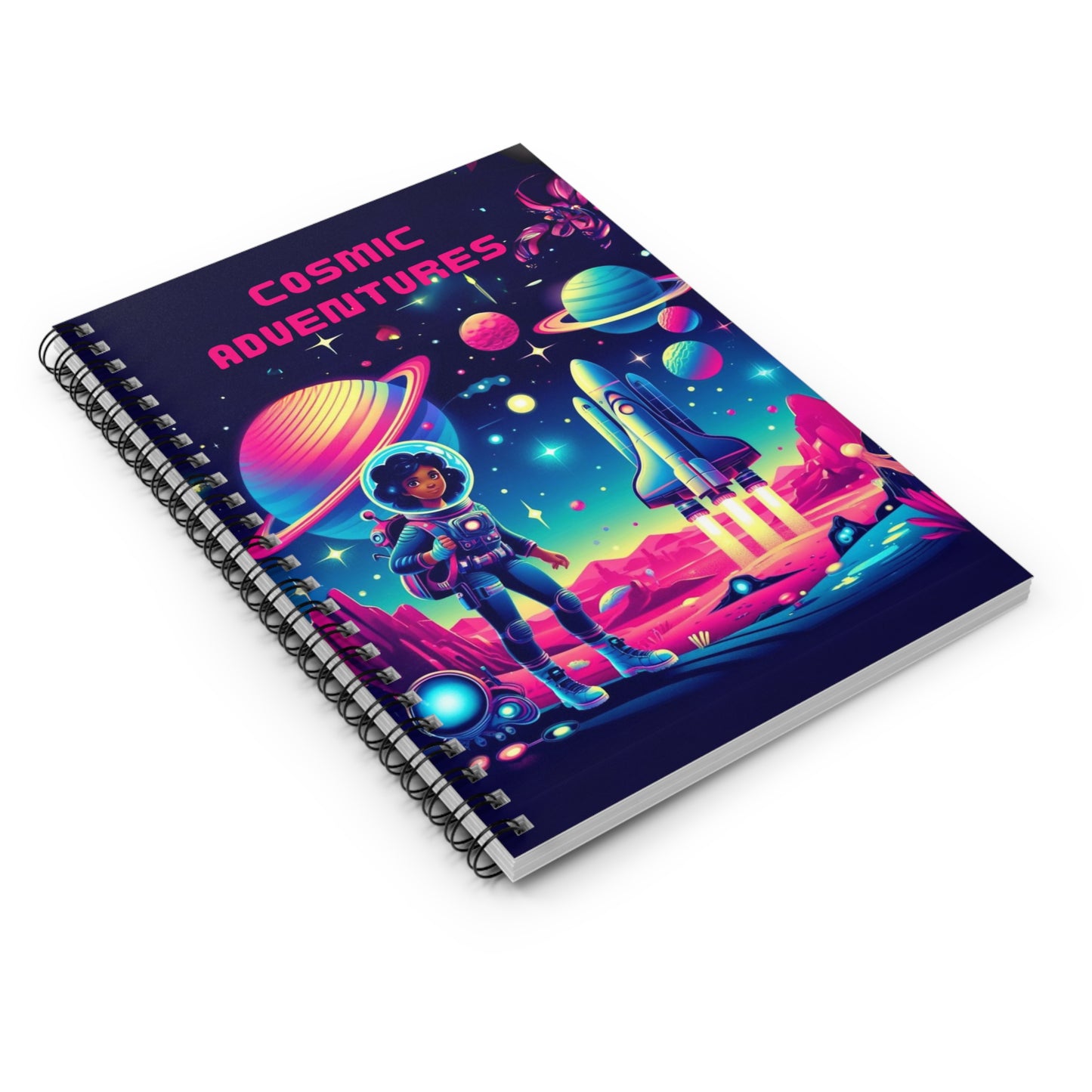 Cosmic Adventures – Spiral Notebook for Girls | Rejoicing Children Corner | Joyous Life Journals