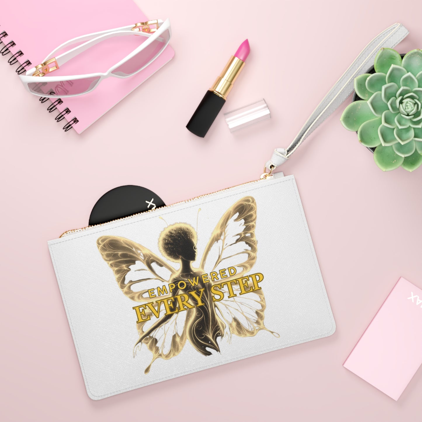 Empowered Every Step – Inspirational Clutch Bag | Joyous Life Journals