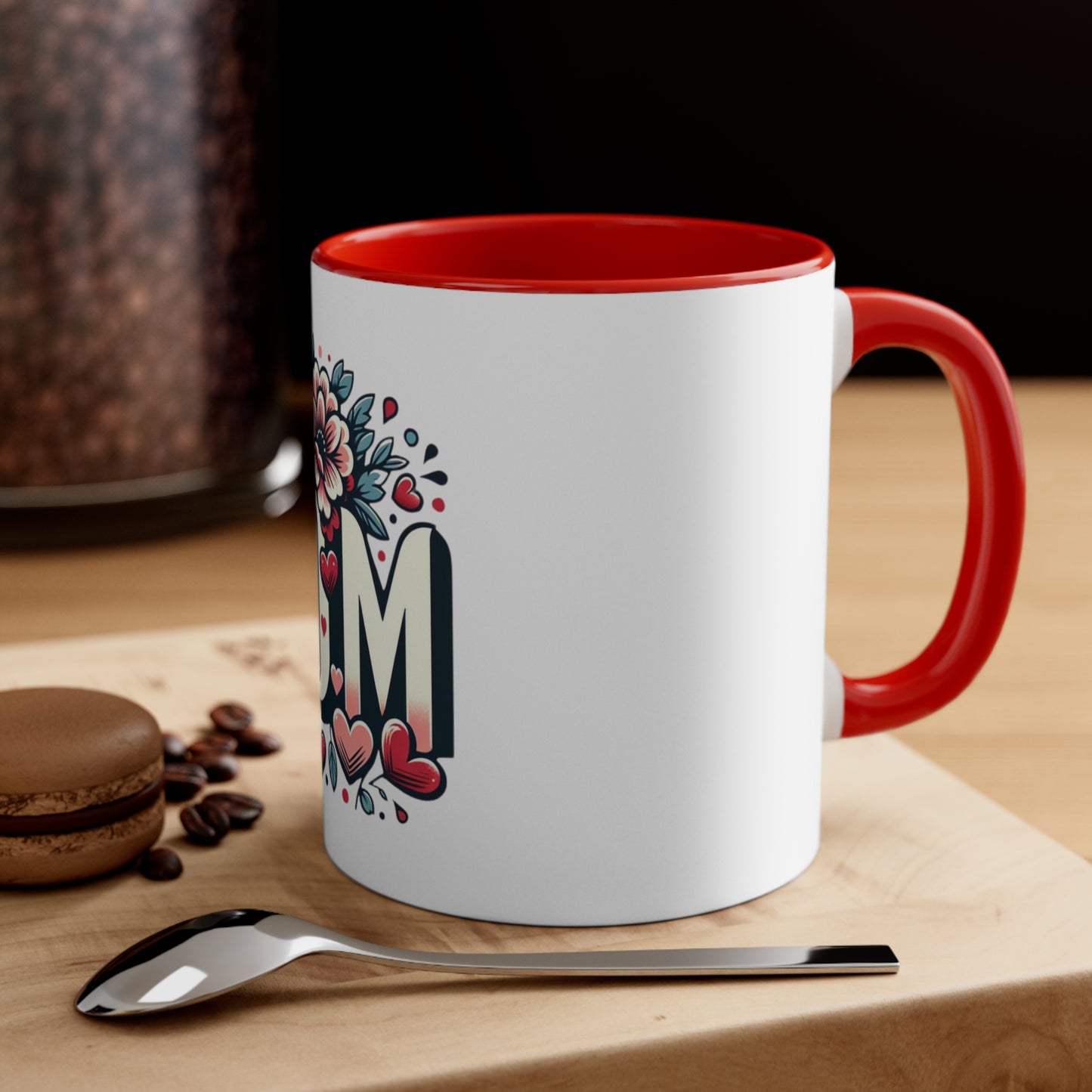 Love Blossoms – Red Accent 11oz Coffee Mug | A Tribute to Moms | Rooted in Grace Collection
