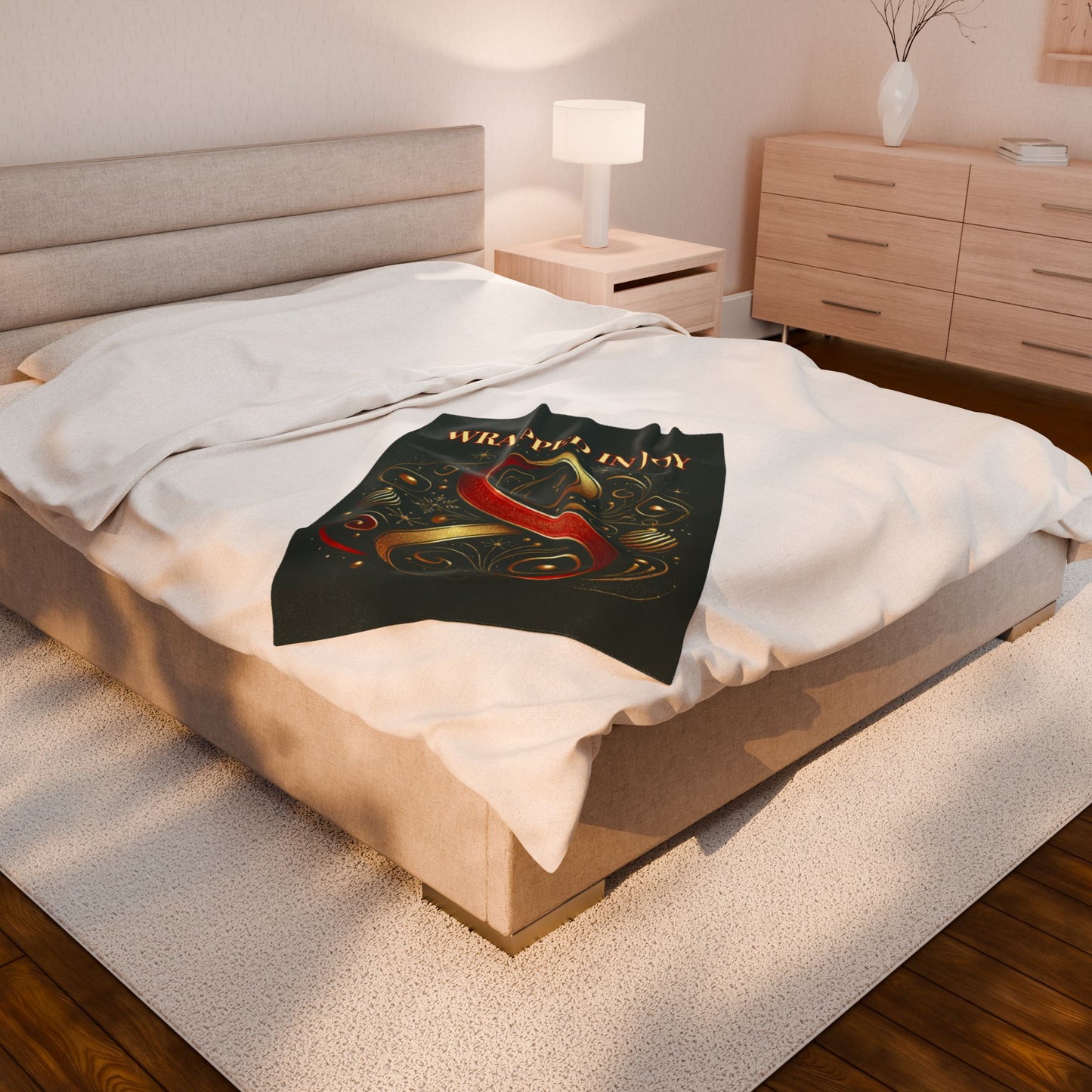 Wrapped in Joy Holiday Throw | Velveteen Plush Blanket | Joyous Life