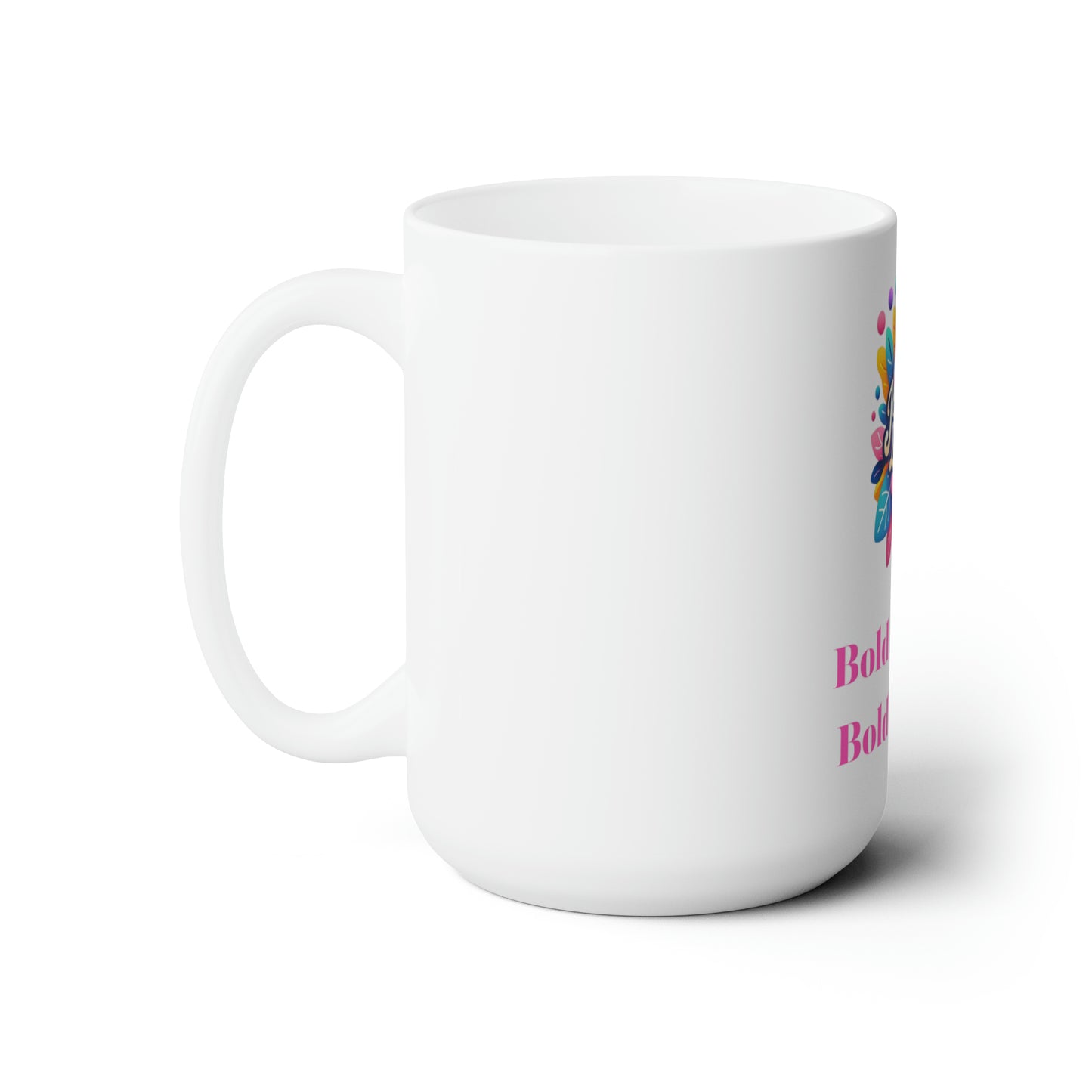 Spring Essence in a Cup: The 15oz 'Bold Blooms & Brews' Ceramic Mug, Joyous Life Journals