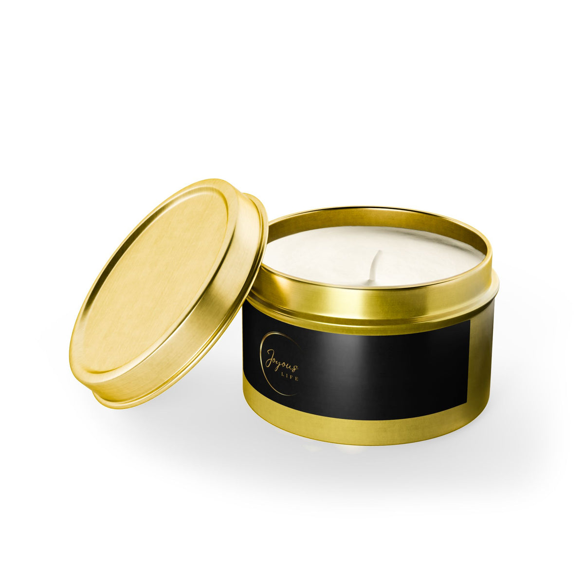 Joyous Life Signature Golden Bliss Tin Candle – 4 oz