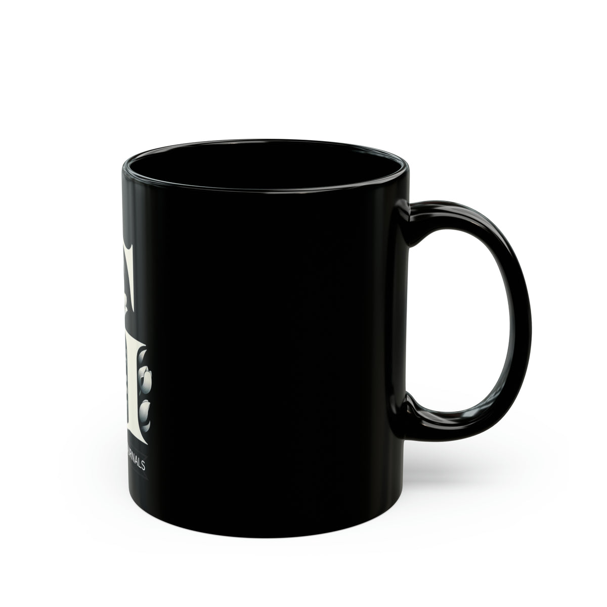 Graceful Glimpse | G Monogram Black Mug