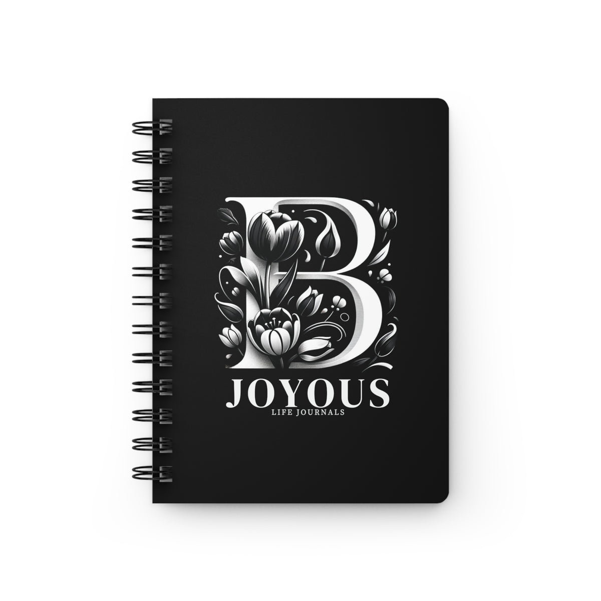 Blossoming Insights | B Monogram Spiral Journal