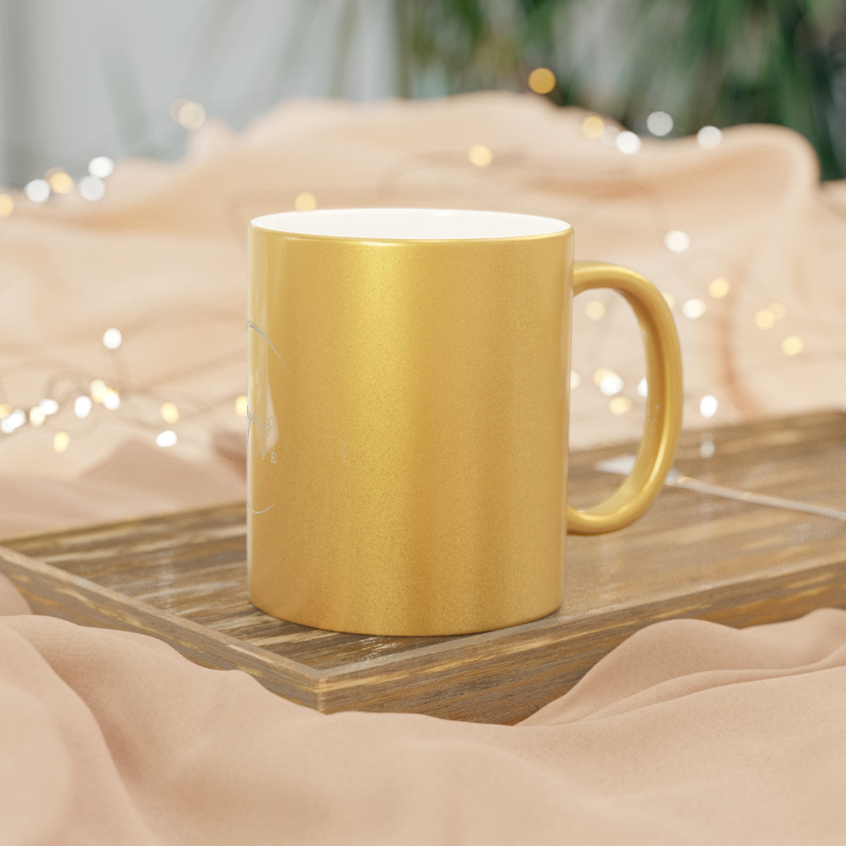 Joyous Life Metallic Coffee Mug (Gold)