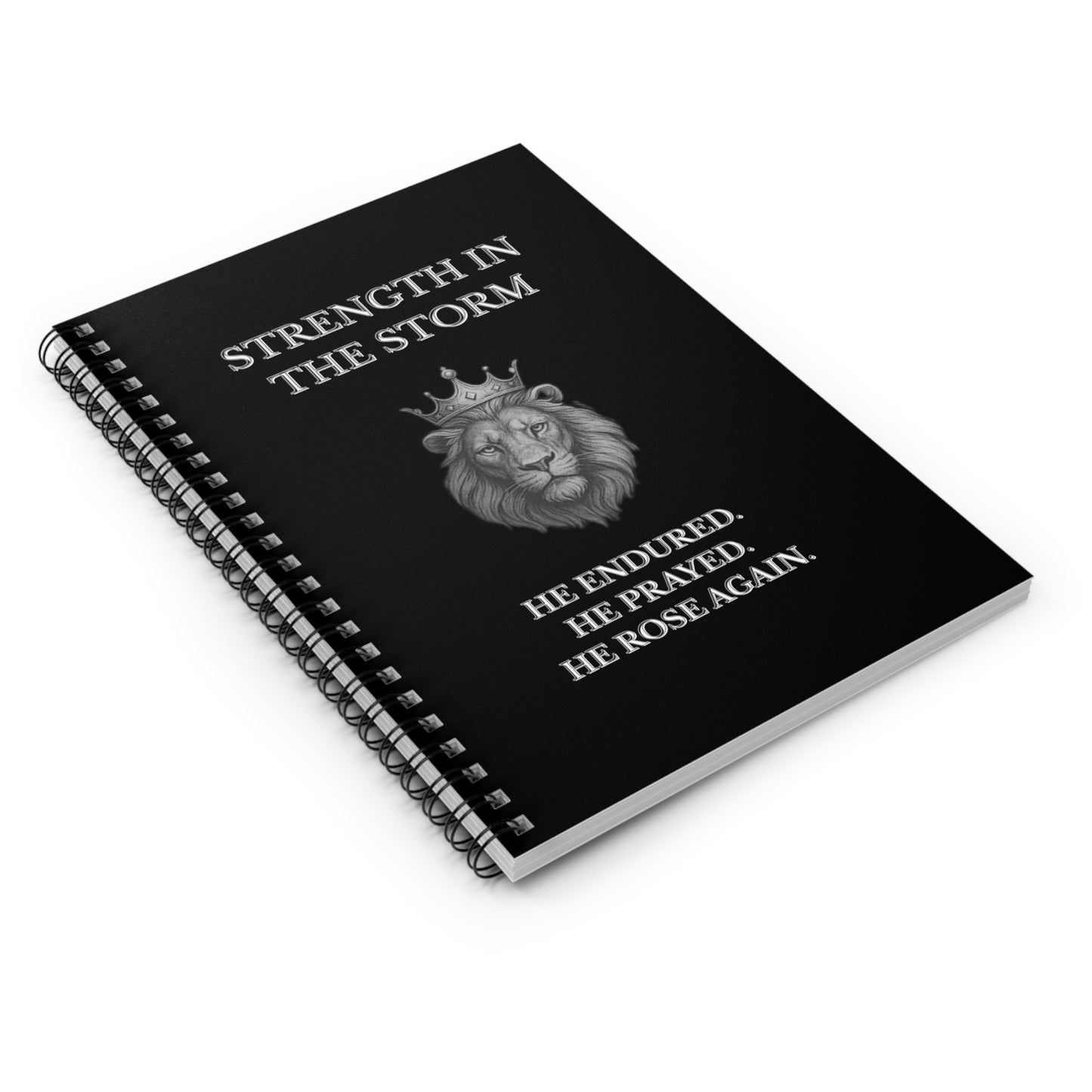 Strength in the Storm Notebook – Inspirational Spiral Journal for Devotions, Writing & Gifts | Joyous Life Journals