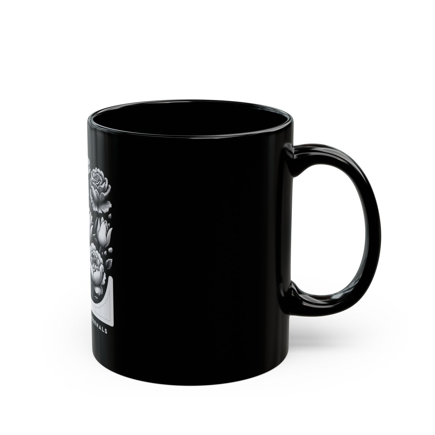 Luminary L – Monogram L 11oz Black Coffee Mug | Joyous Life Journals