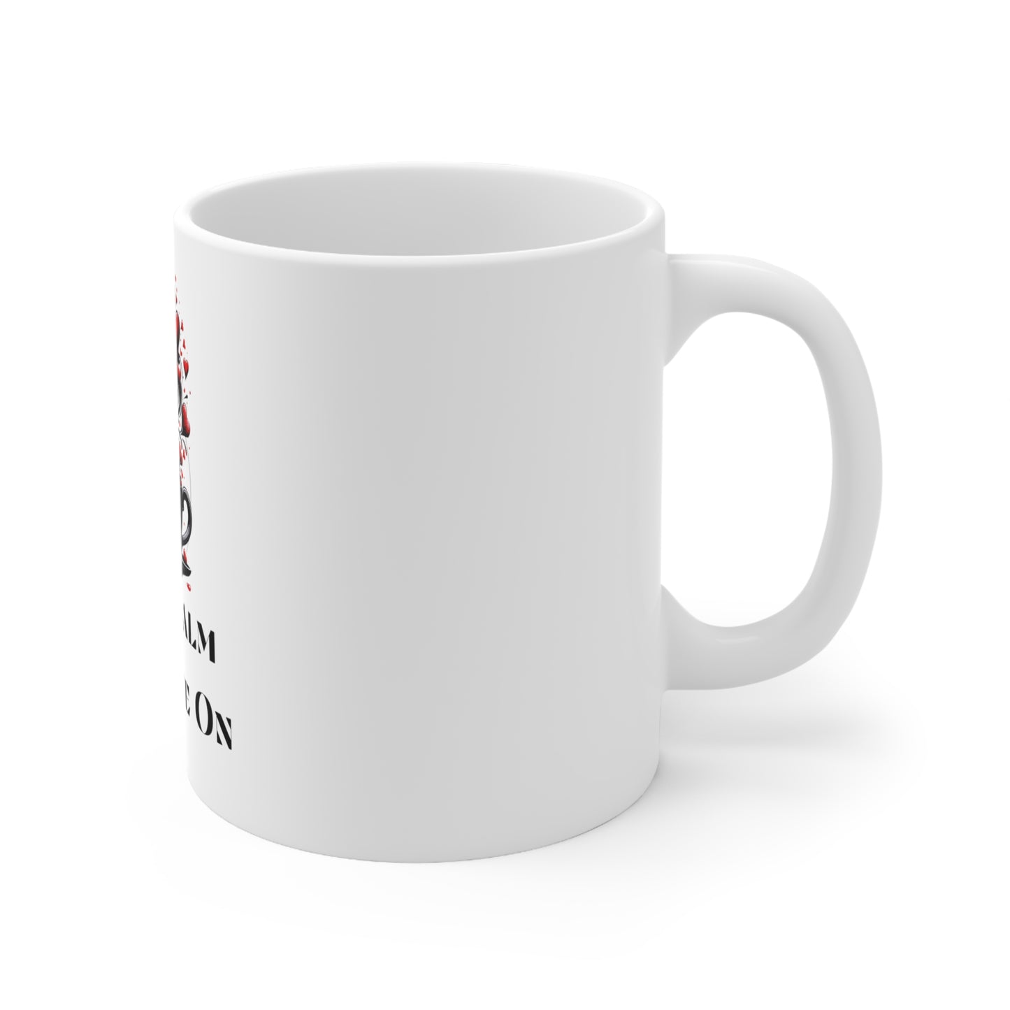 Keep Calm and Love On – Serene 11oz Ceramic Coffee Mug | Joyous Life Journals