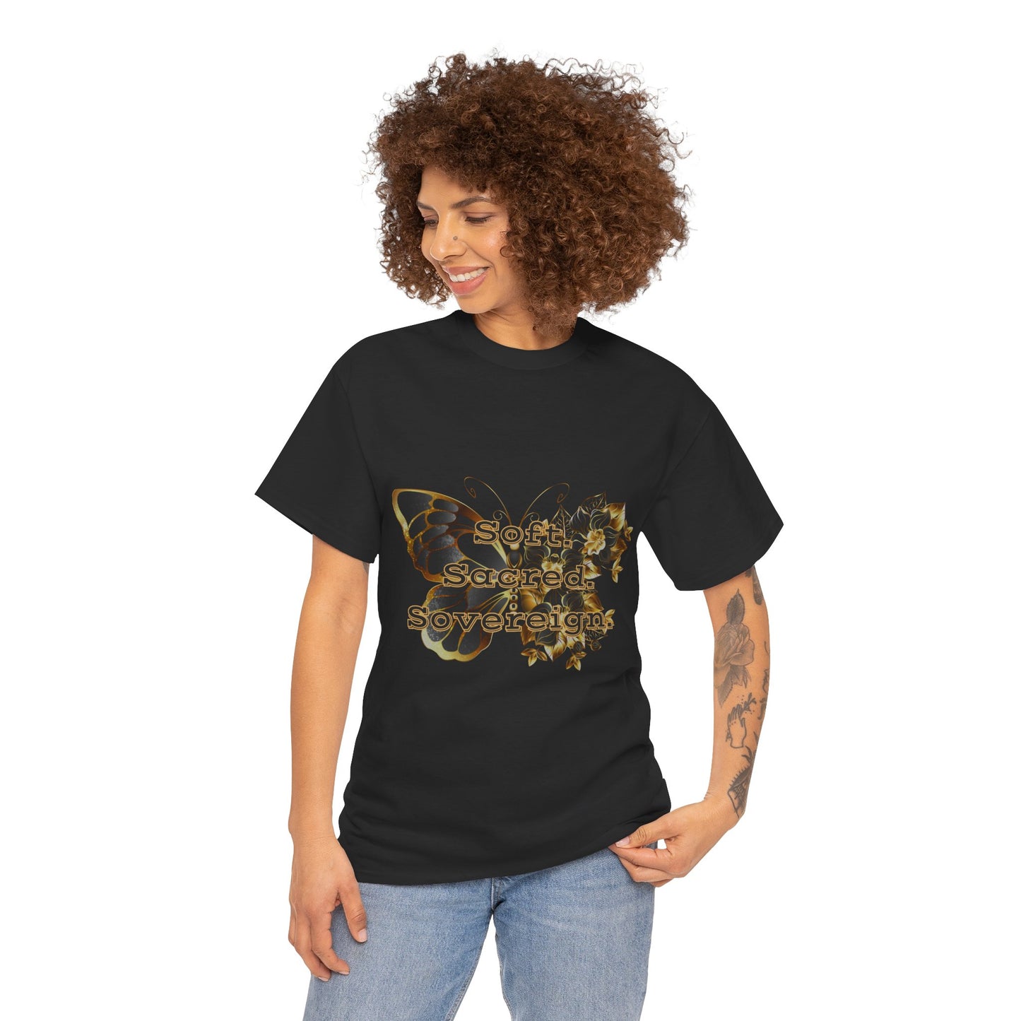 Butterfly Graphic Tee – Soft Sacred Statement Shirt, Unisex Boho T-Shirt, Nature-Inspired Gift, Casual Wear for Feminine & Free Spirits