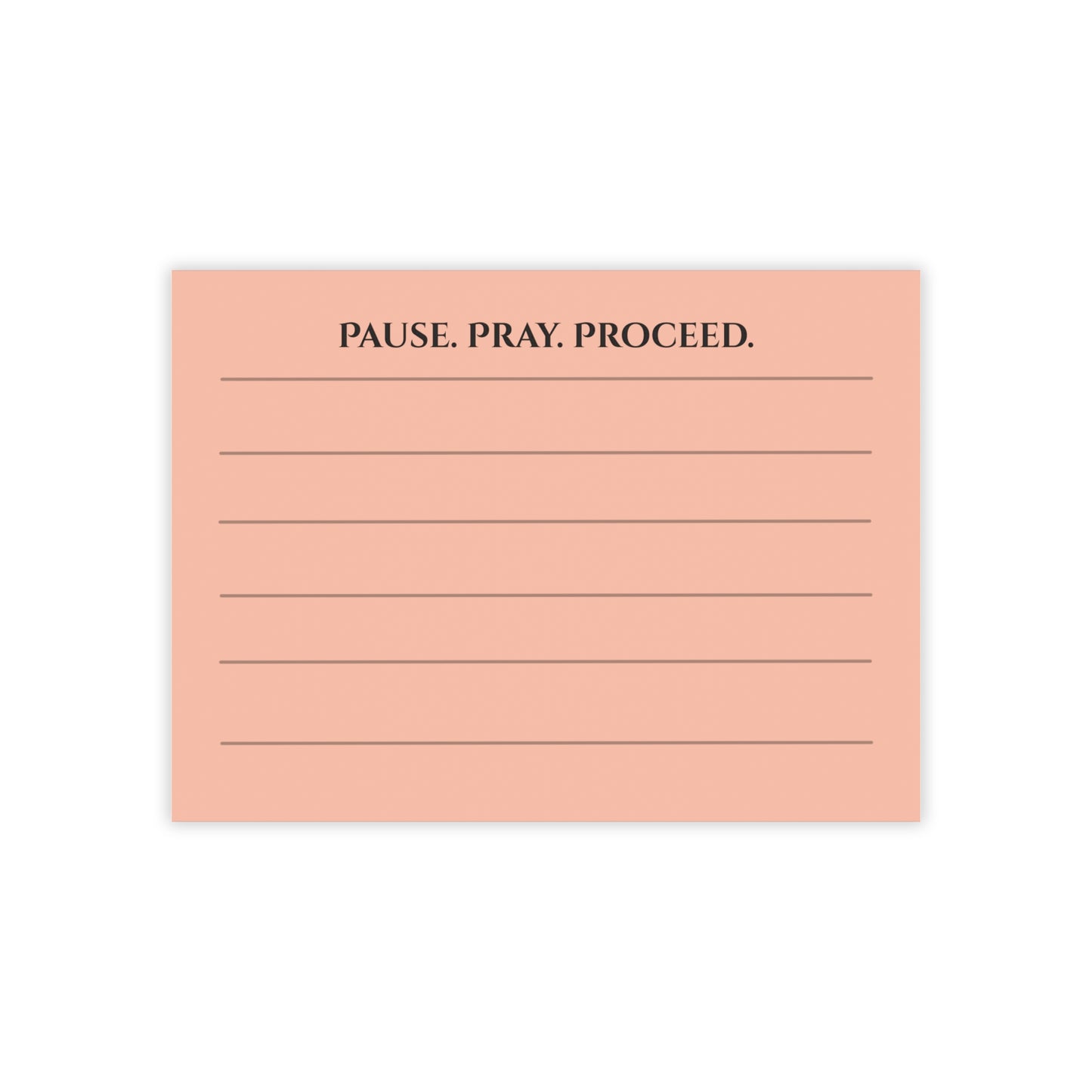Pause. Pray. Proceed. – Blush Pink Faith-Based List Pad (8x6)