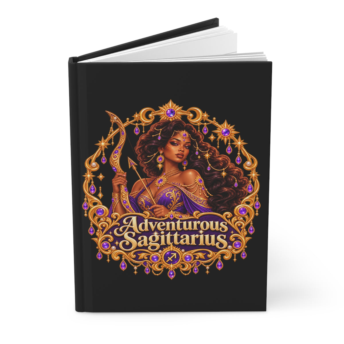 Adventurous Sagittarius Hardcover Journal | Celestial Elegance Collection
