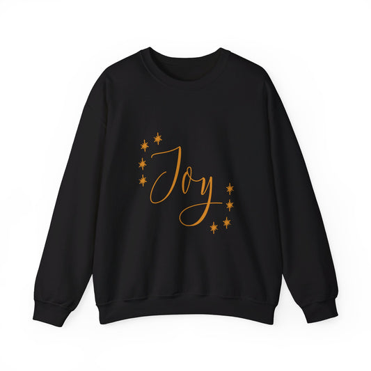 Black Joy Crewneck Sweatshirt – Gold Stars of Celebration | Joyous Life Journals