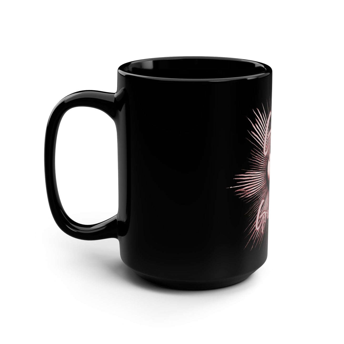 Grace Grows Here – 15oz Inspirational Black Mug | Love in Bloom Collection | Joyous Life Journals