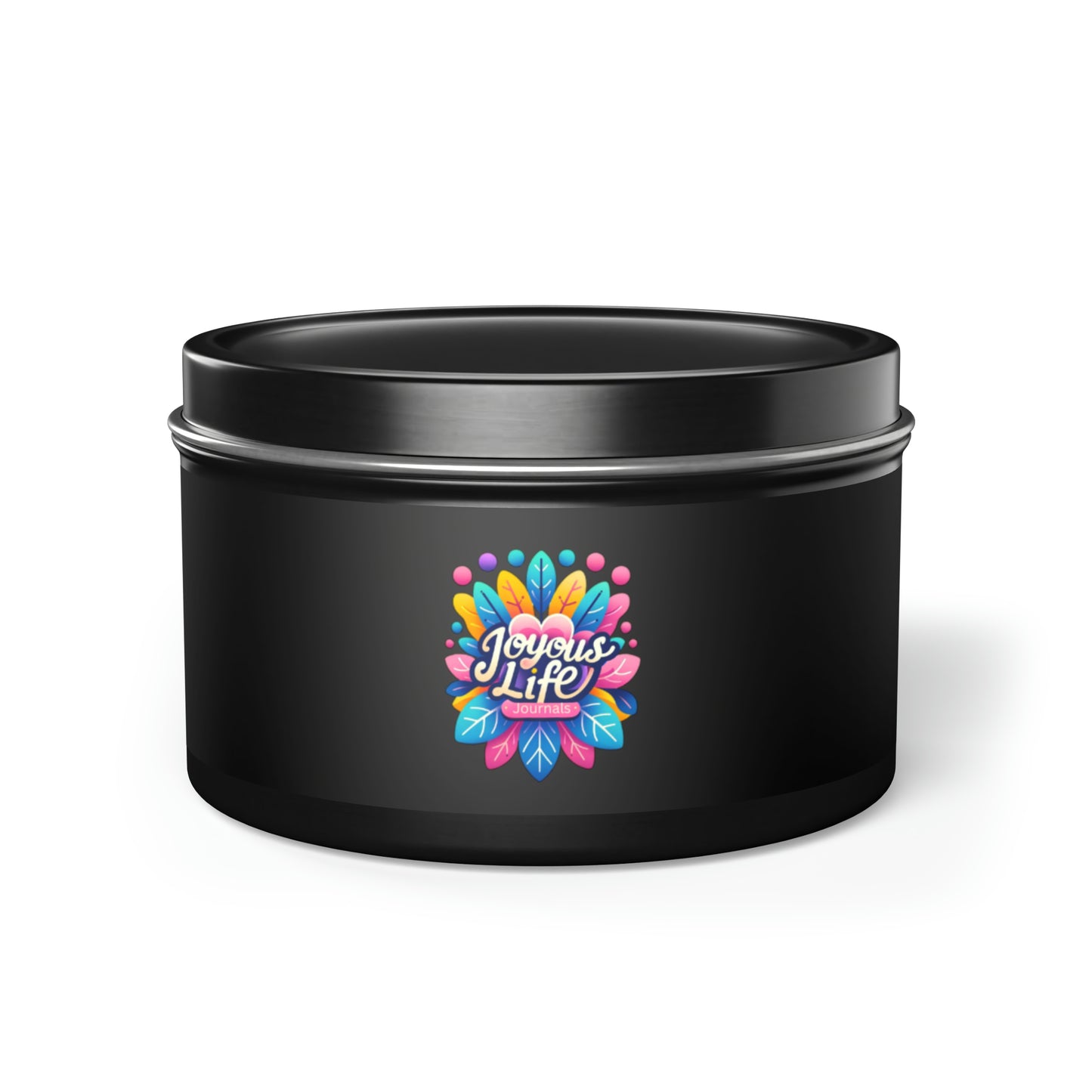 Serenity Whisper – Black Tin Candle (Multiple Scents & Sizes)