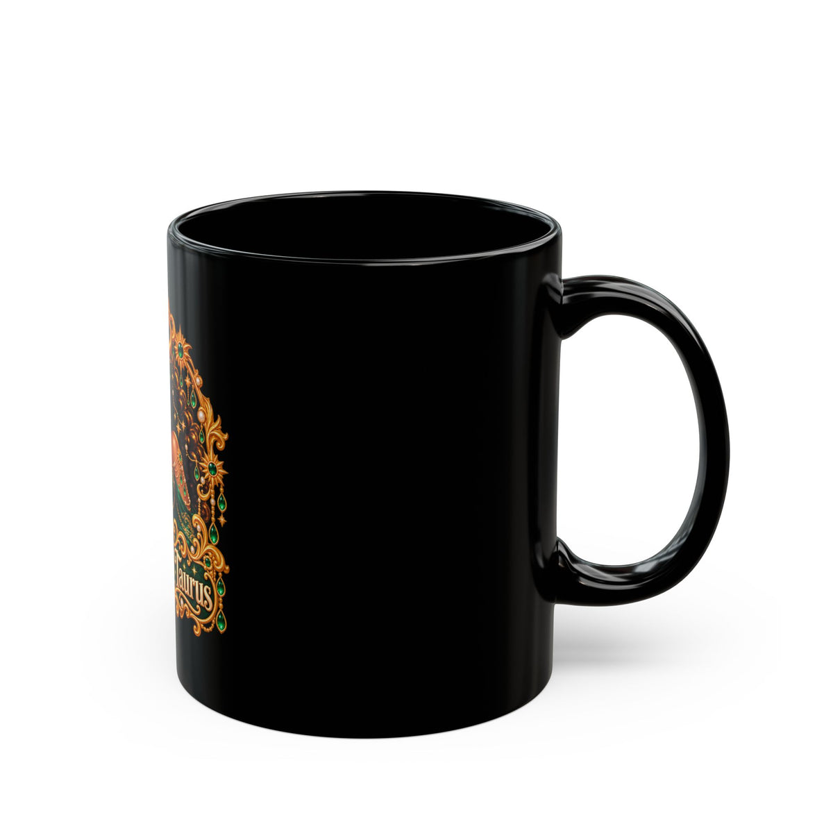Determined Taurus Black Mug | Celestial Elegance Collection