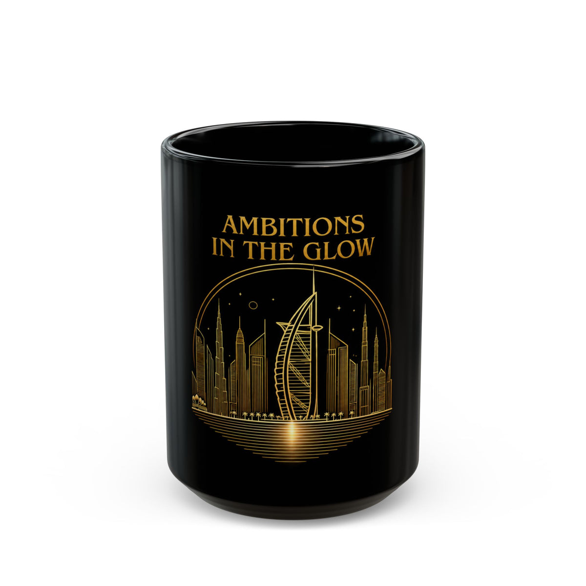 Ambitions in the Glow | Dubai Black Mug
