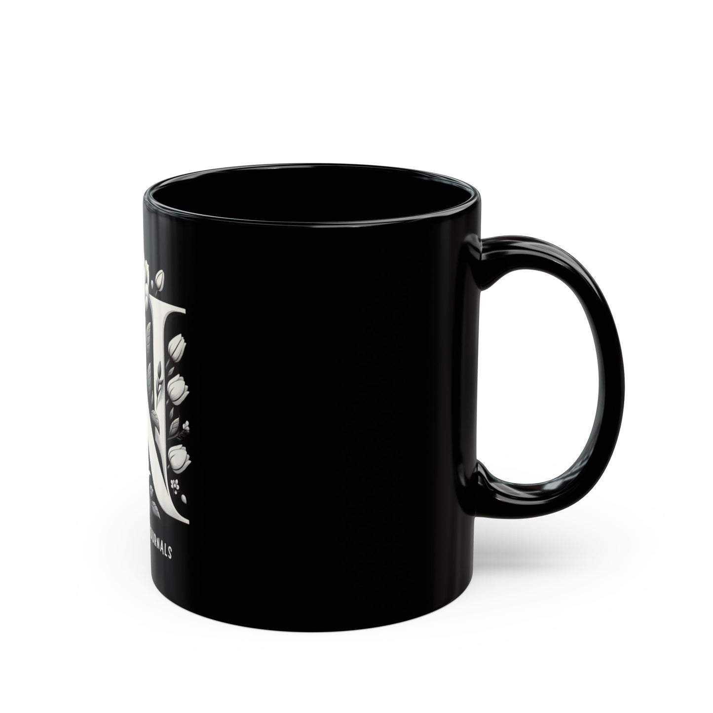 Nectar of N – Monogram N 11oz Black Coffee Mug | Joyous Life Journals