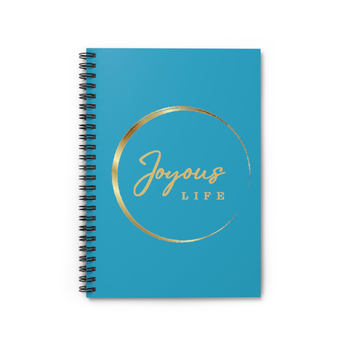 Tranquil Turquoise – Joyous Life Spiral Notebook, Ruled Line