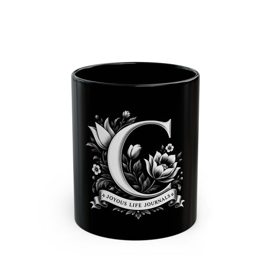 Classic Charm | C Monogram Black Mug