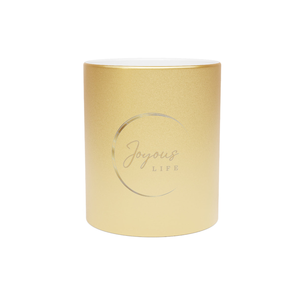 Joyous Life Metallic Coffee Mug (Gold)