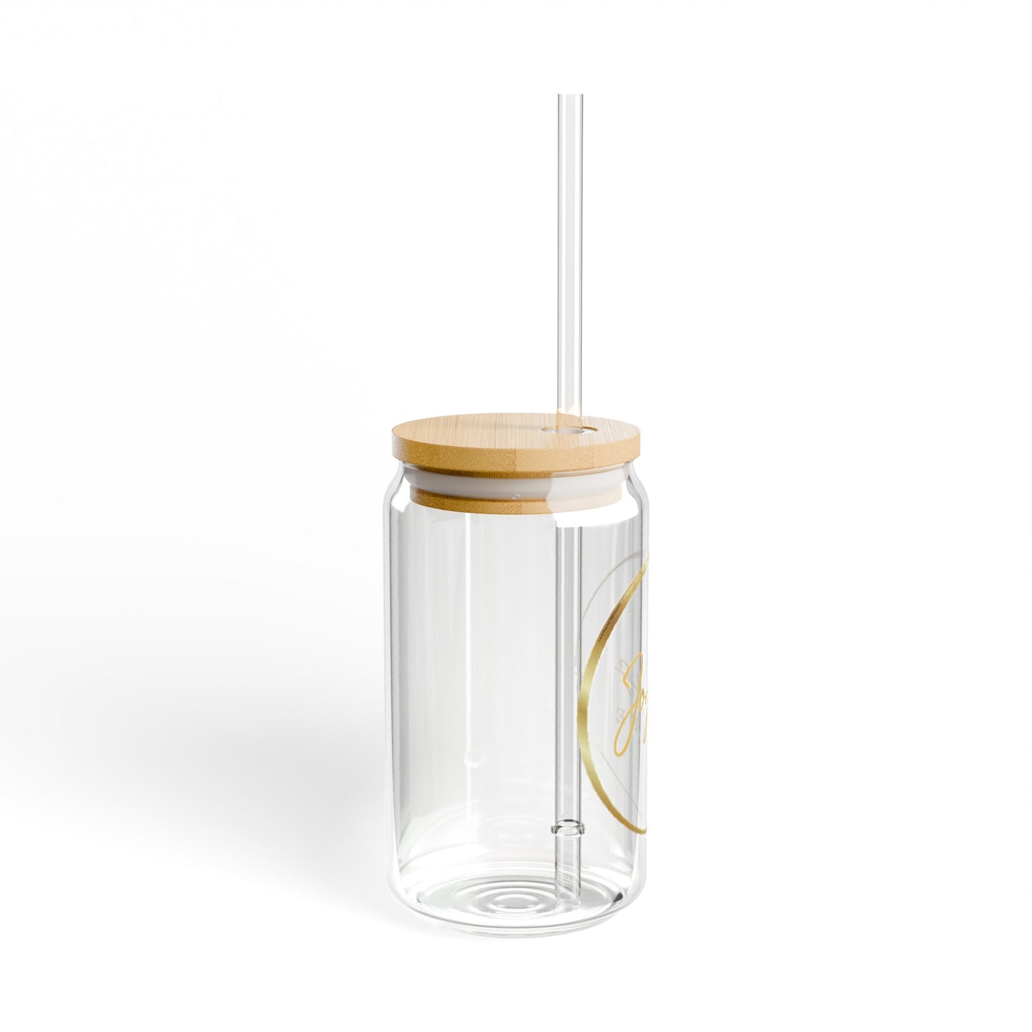 Radiant Moments – 16oz Joyous Life Sipper Glass with Bamboo Lid & Straw
