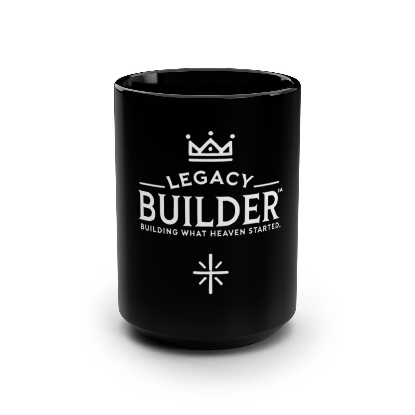 Legacy Builder™ 15oz Black Mug – Motivational Coffee Cup for Creators
