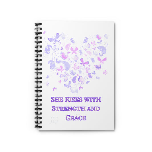 She Rises with Strength and Grace – Spiral Journal | Joyous Life Journals