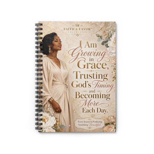Growing in Grace | Faith & Favor™ Inspirational Spiral Notebook | Christian Journal for Women