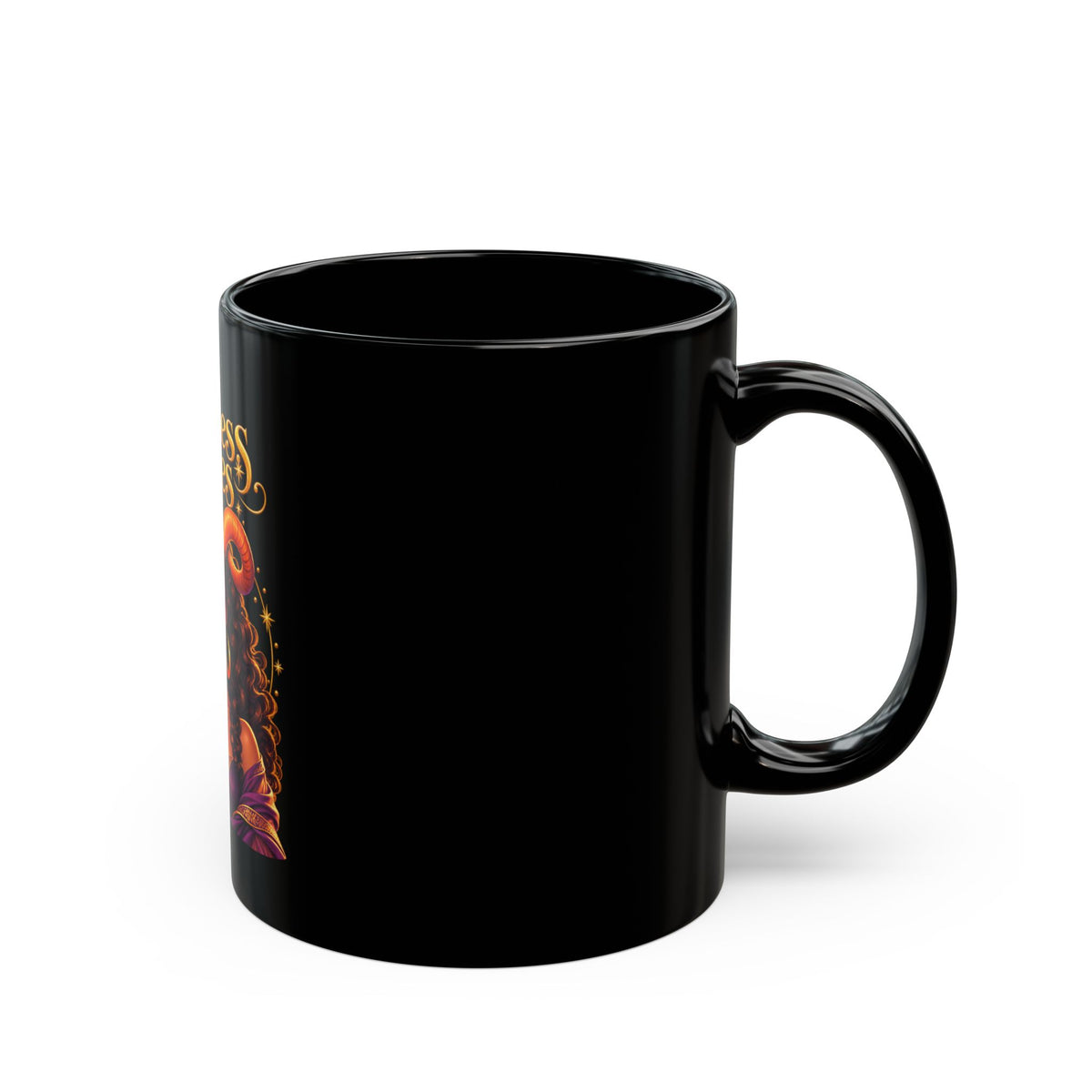 Fearless Aries Black Mug, 11 oz | Celestial Elegance Collection