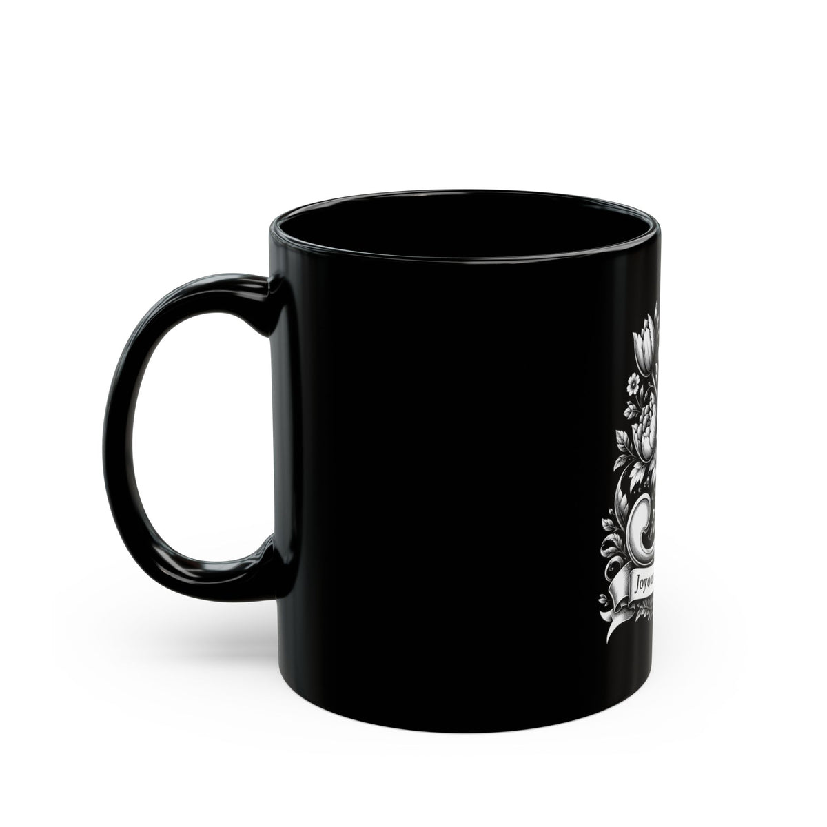 Java Joy | J Monogram Black Mug