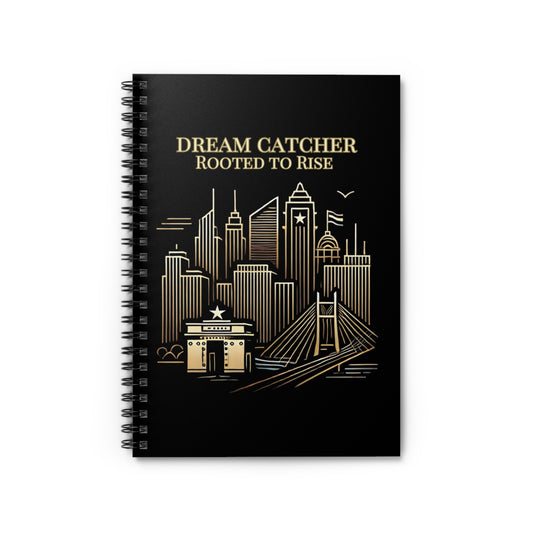 Golden Cityscape Spiral Notebook | Urban Journal | Joyous Life